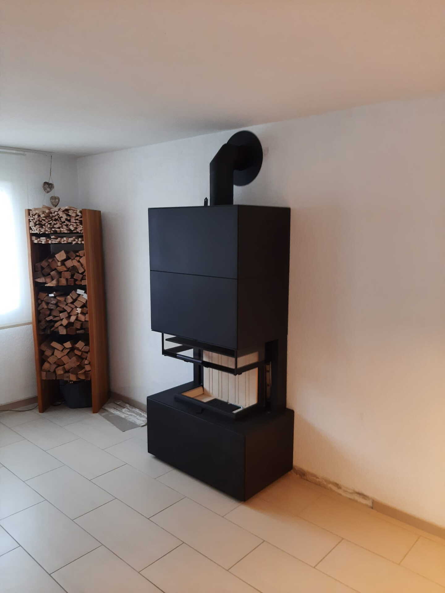 Poêle Cheminée Luceria C03 acier Exemple d'installation