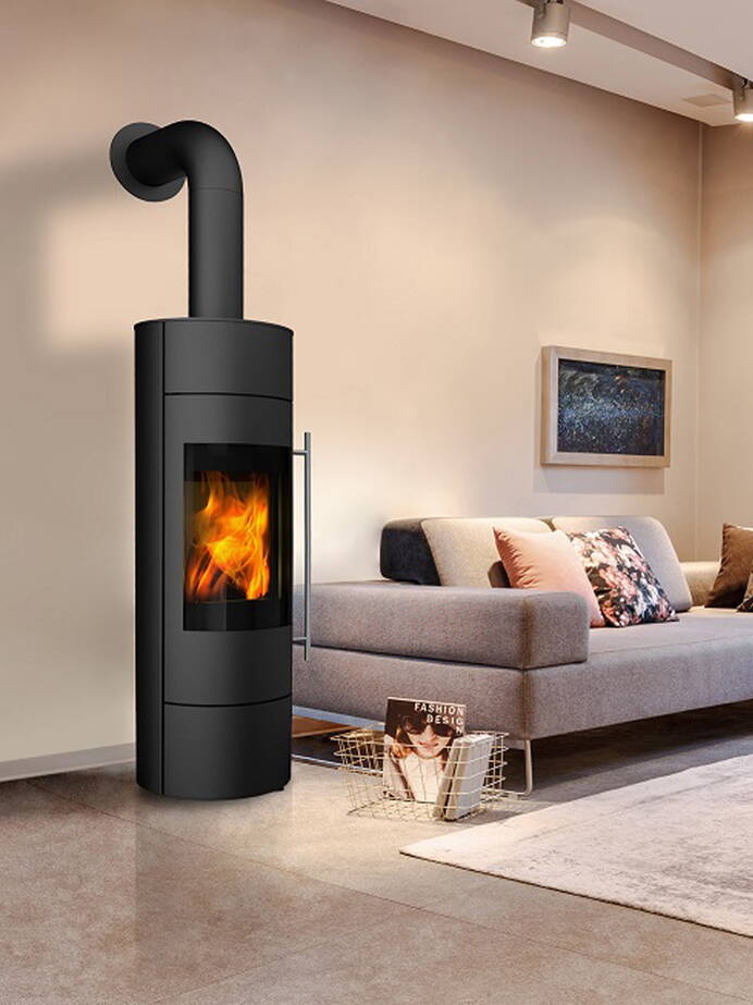 Poêle Cheminée Tipas Compact Powerbloc Acier noir 