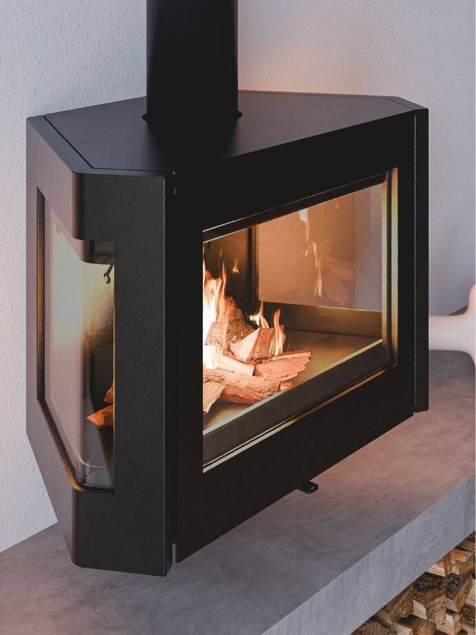 Schwedenofen Black Sapphire Stahl schwarz 