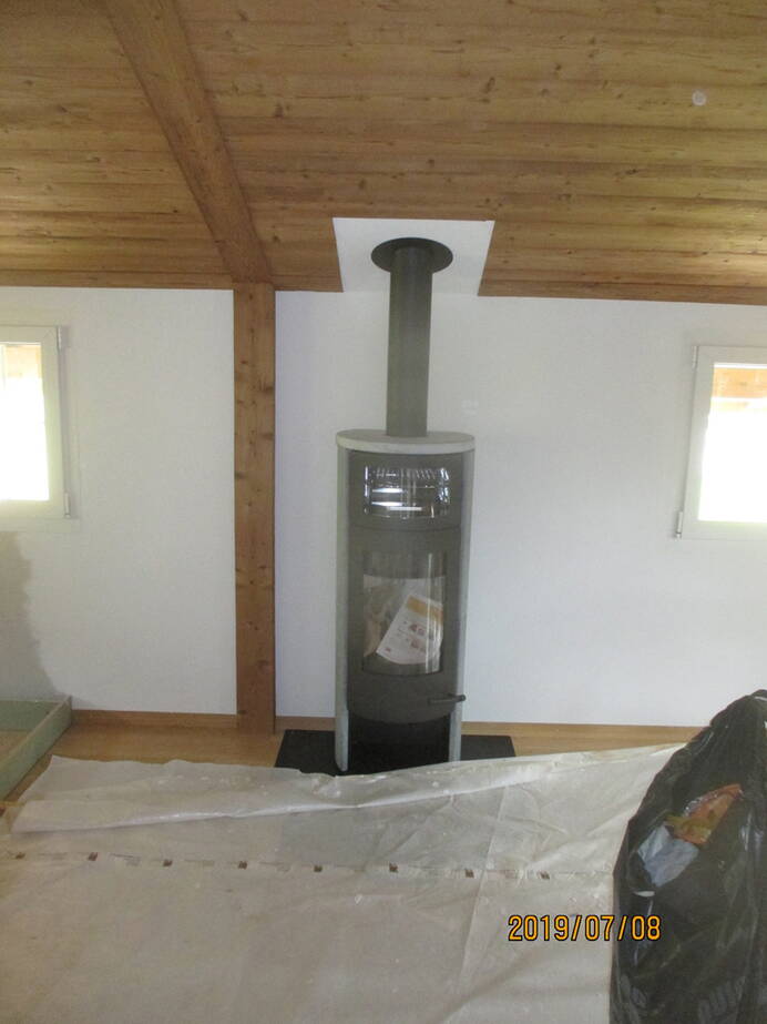 Poêle Cheminée Aprica 2 Cook Pierre naturelle Exemple d’installation