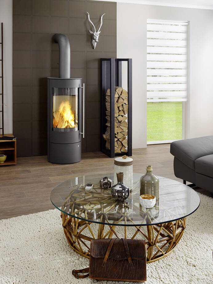 Poêle Cheminée Palena Compact Acier noir 