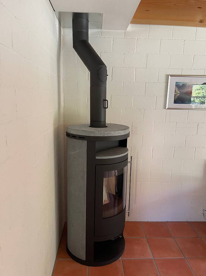 Schwedenofen Salado Compact Naturstein Montagebeispiel