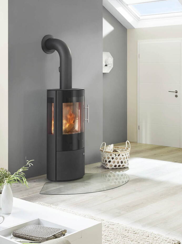 Poêle Cheminée Draco Acier noir 
