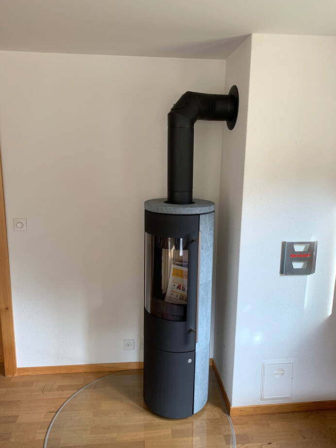 Schwedenofen Tipas Plus Compact Naturstein Montagebeispiel