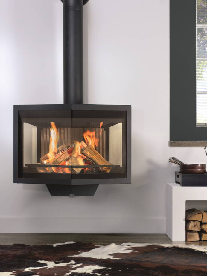 Poêle Cheminée Black Diamond Acier noir 