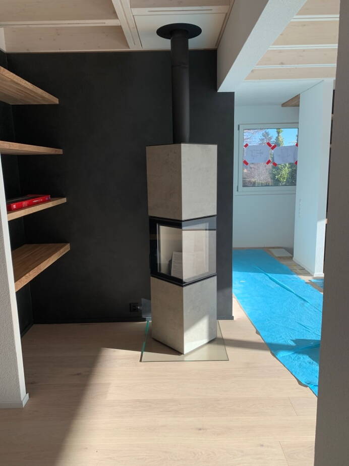 Poêle Cheminée Neocube S10 Céramique Exemple d’installation