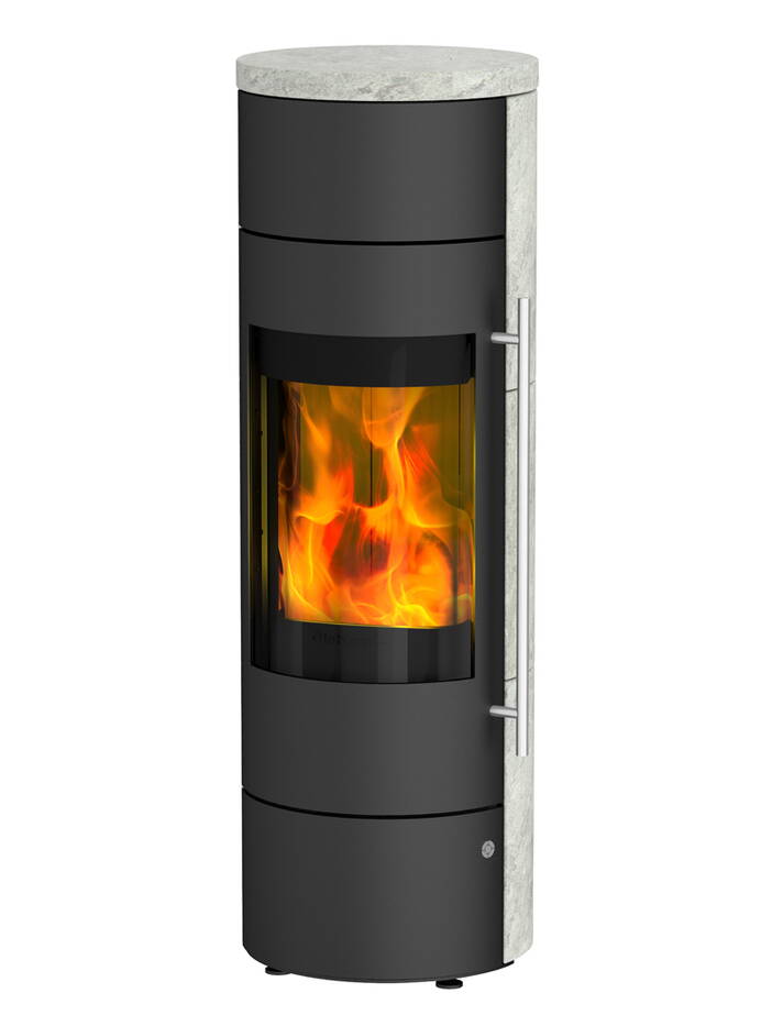 Poêle Cheminée Tipas Compact Powerbloc Pierre naturelle