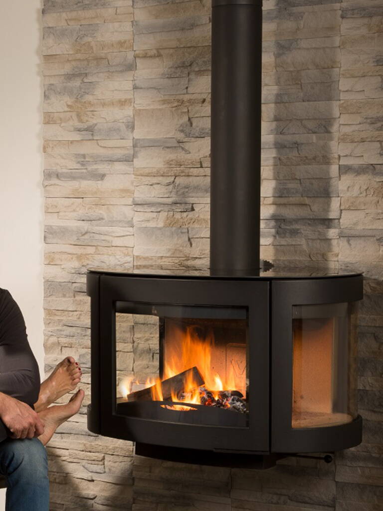 Poêle Cheminée Black Pearl Acier noir 