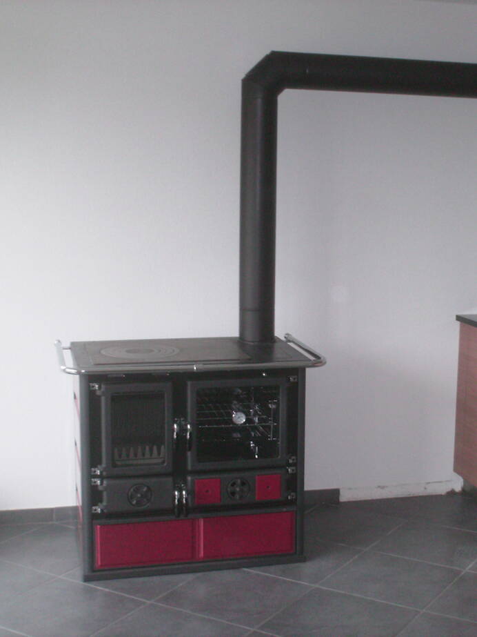 Poêle Cheminée Rosa Céramique Exemple d’installation
