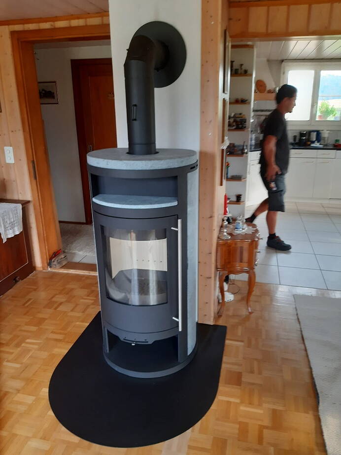 Poêle Cheminée Salado Compact Exemple d'installation