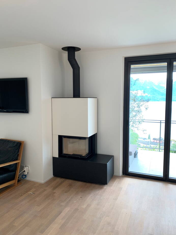 Schwedenofen neocube C20 Keramik Montagebeispiel