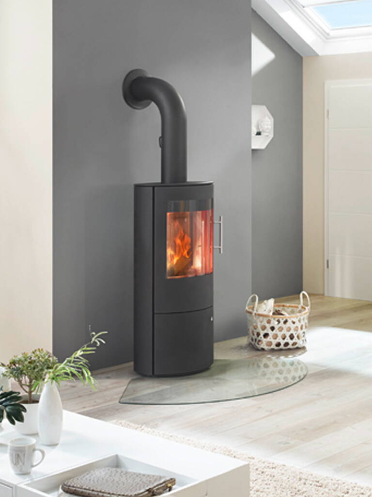 Poêle Cheminée Draco M Acier noir 