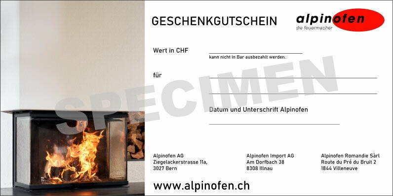 Geschenkgutschein Alpinofen