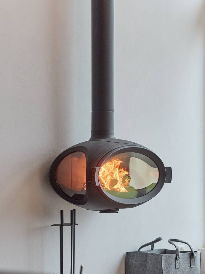 Poêle Cheminée Mata Acier noir 