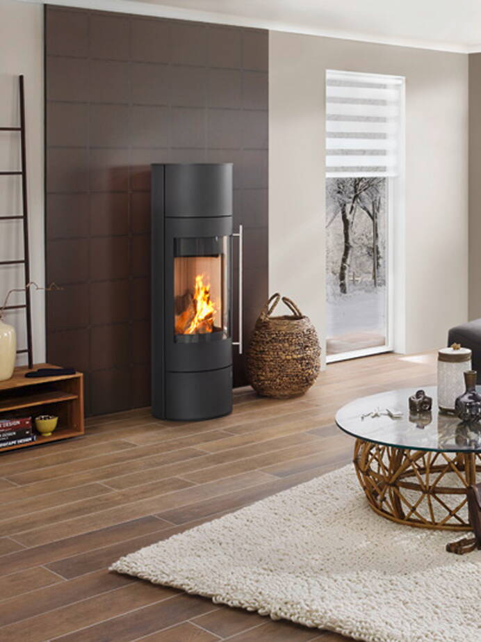 Poêle Cheminée Palena H Compact Acier noir 
