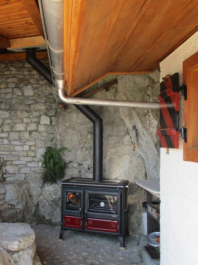 Schwedenofen Milly Keramik Montagebeispiel