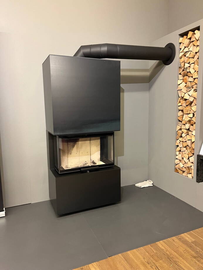 Poêle Cheminée neocube P20 Steel Edition Exemple d'installation