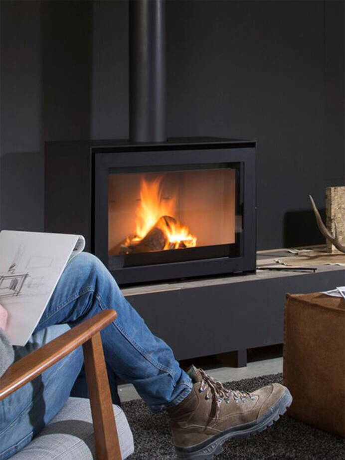 Poêle Cheminée WAN2075 Front Black Edition
