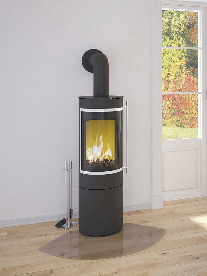 Poêle Cheminée Pular Plus Compact Acier noir 