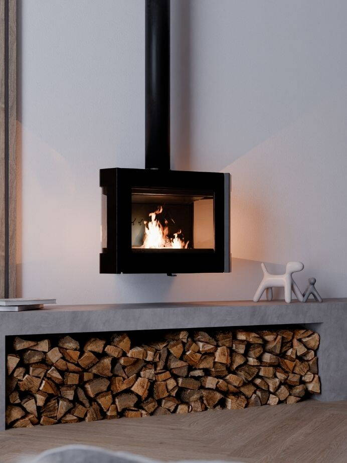 Schwedenofen Black Sapphire Stahl schwarz 