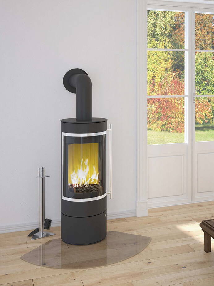 Poêle Cheminée Pular Compact Acier noir 