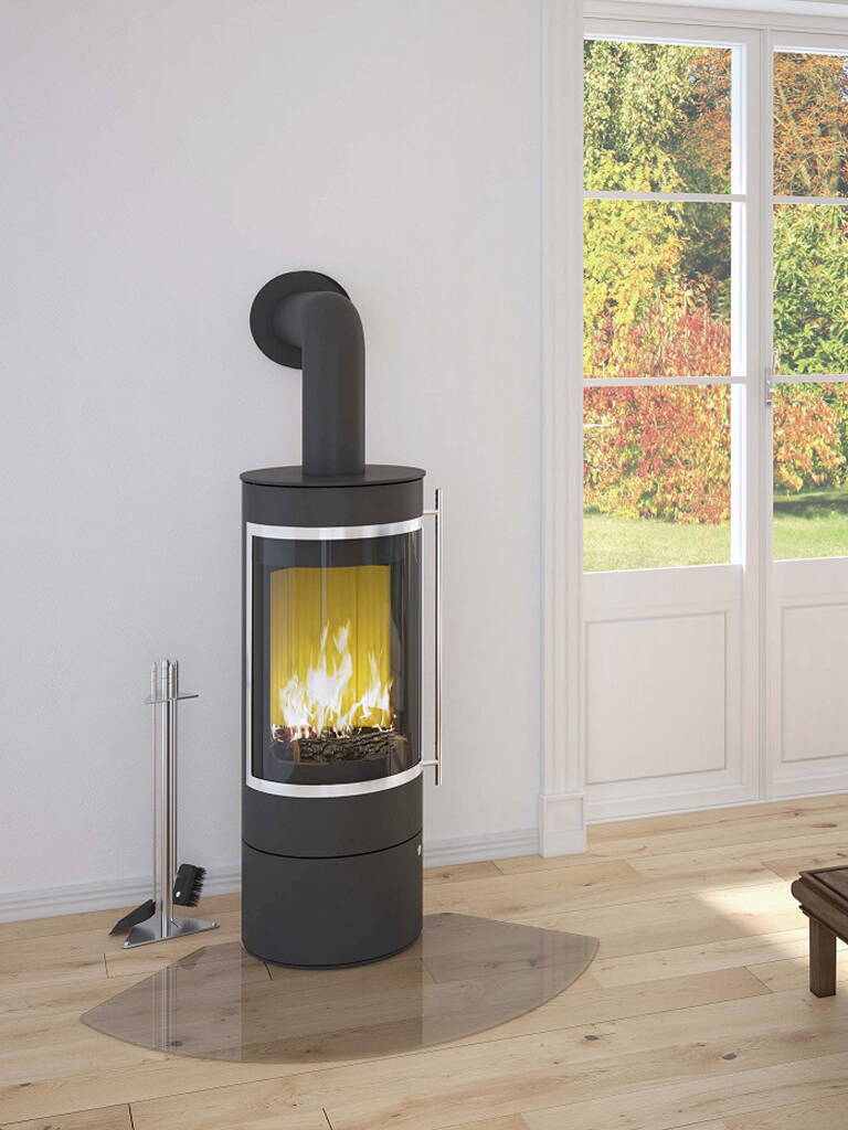 Poêle Cheminée Pular Compact Acier noir 