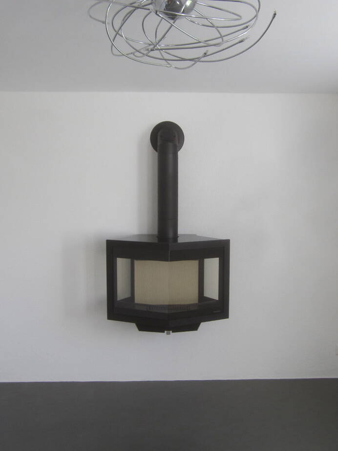 Poêle Cheminée Black Diamond Acier noir Exemple d’installation