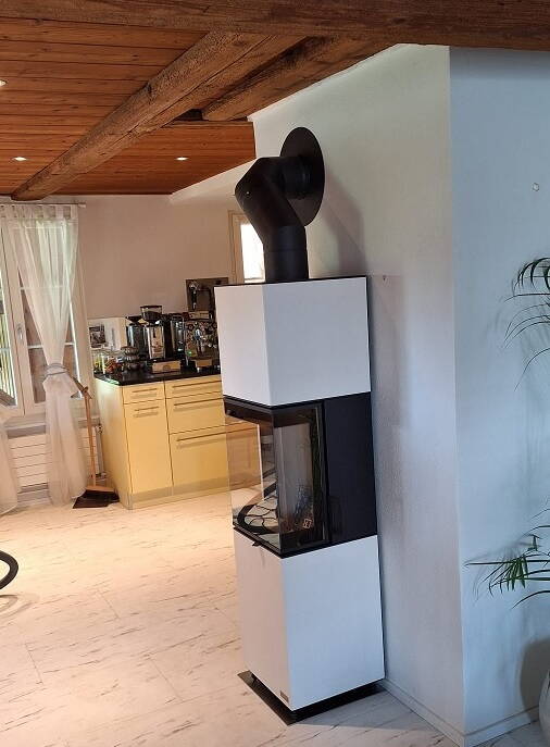 Poêle Cheminée Neocube S10 Céramique Exemple d’installation