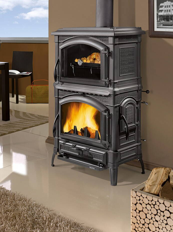 Poêle Cheminée Isotta Forno Fonte noir 