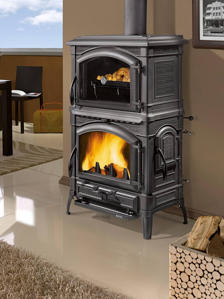Poêle Cheminée Isotta Forno Fonte noir 