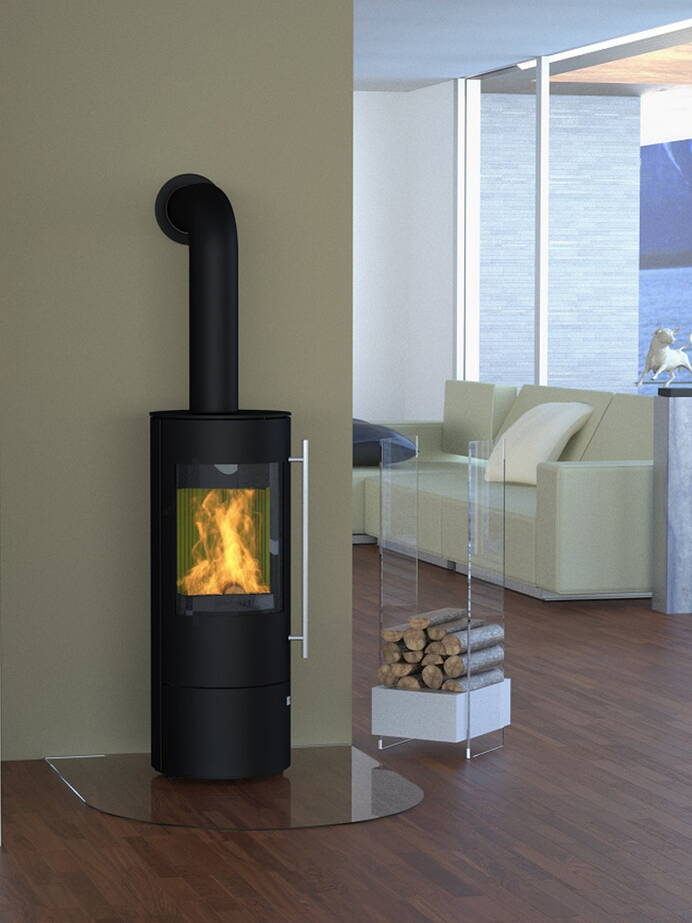 Poêle Cheminée Tipas 2 Compact Acier noir 