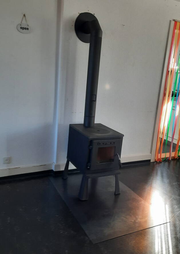 Poêle Cheminées Wera fonte Exemple d'înstallation