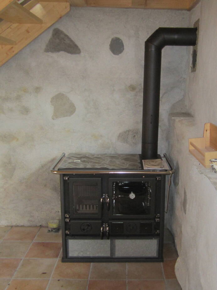 Schwedenofen Rosa Speckstein Montagebeispiel