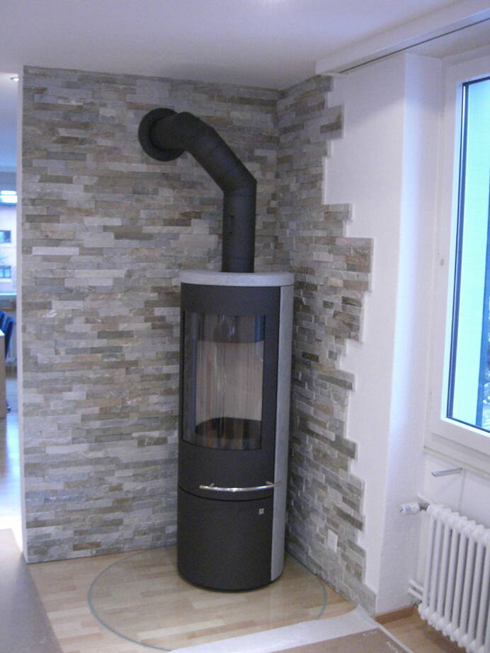Schwedenofen Tacora Compact Naturstein Montagebeispiel